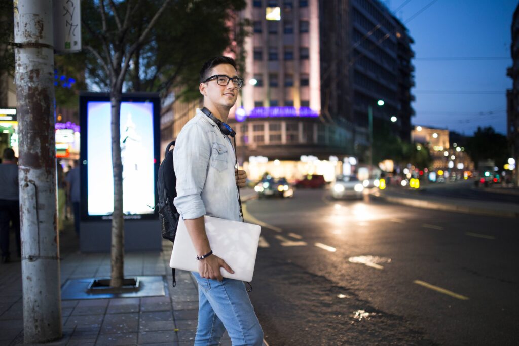 Person taking a peaceful walk to mentally reset after a stressful week.